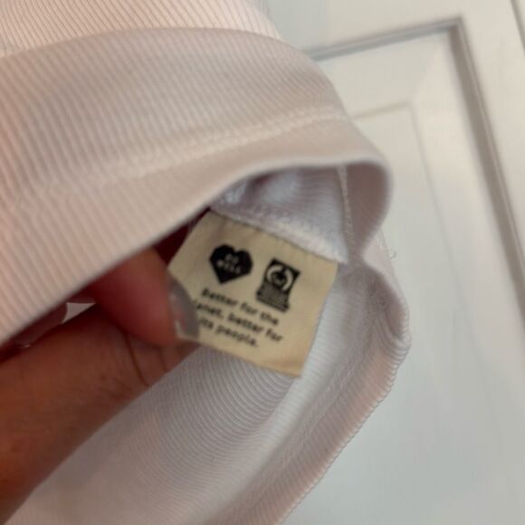 Madewell white ribbed bright side cropped tshirt size M - Picture 7 of 13